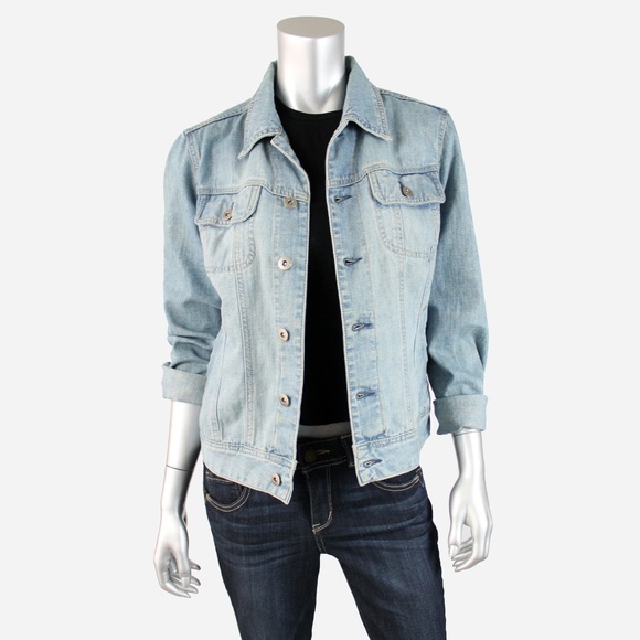 faded denim trucker jacket